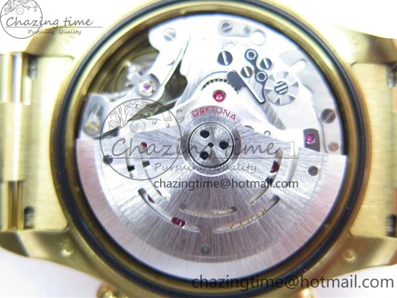 0109 Daytona 116589RBOW YG Rainbow Crystal BLF Best Edition Black Dial on YG Bracelet A SmoothTexture 3175